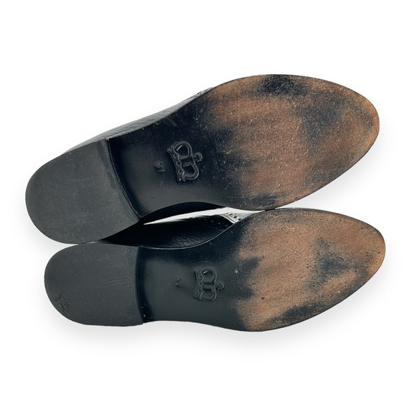 Paula Cahen D’Anvers Black & White Laceless Brogue Style Leather Loafers sz 37 - Picture 6 of 7